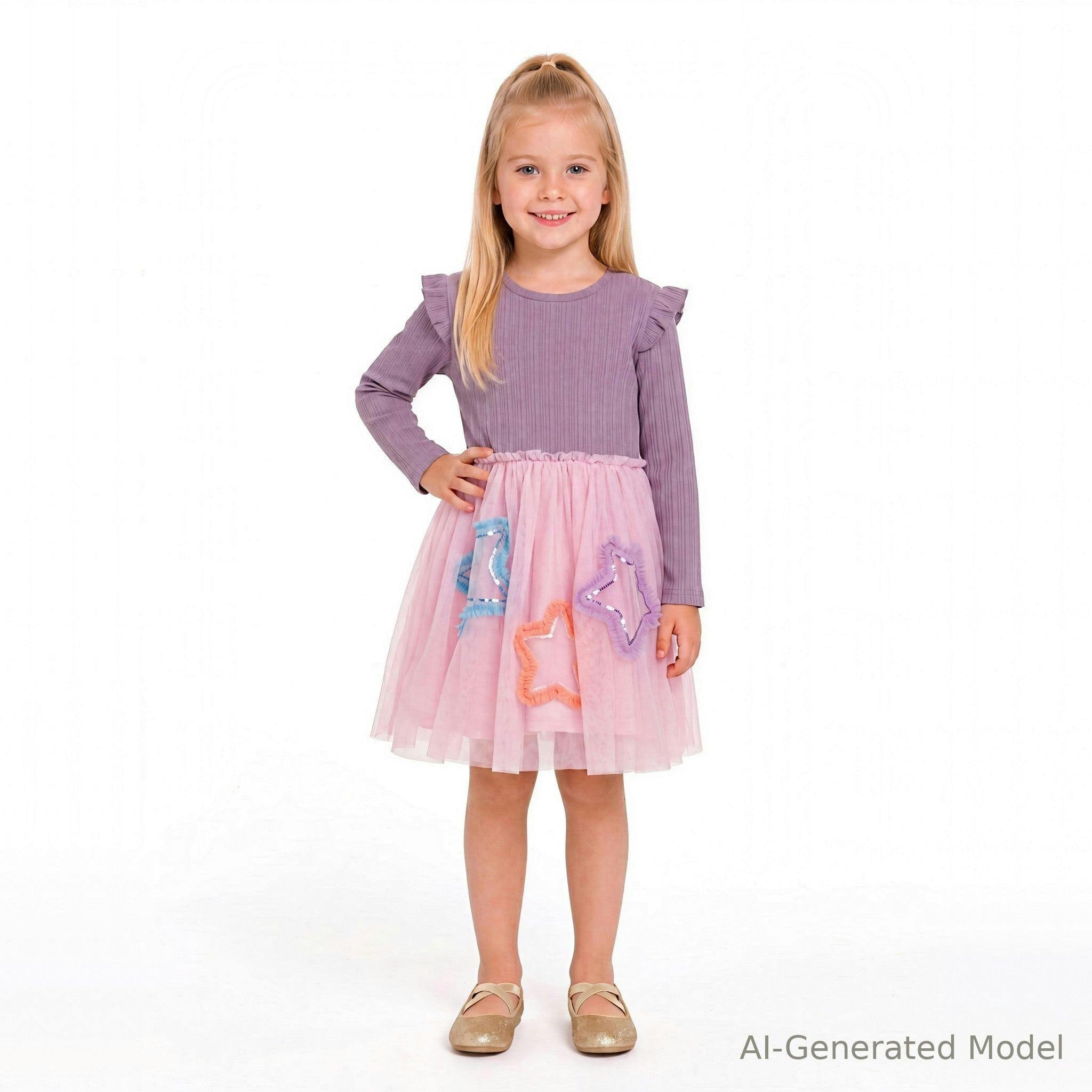 Knit Tulle Dress | Twinkle Stars