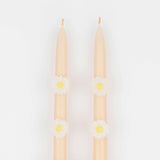Pink Daisy Taper Candles