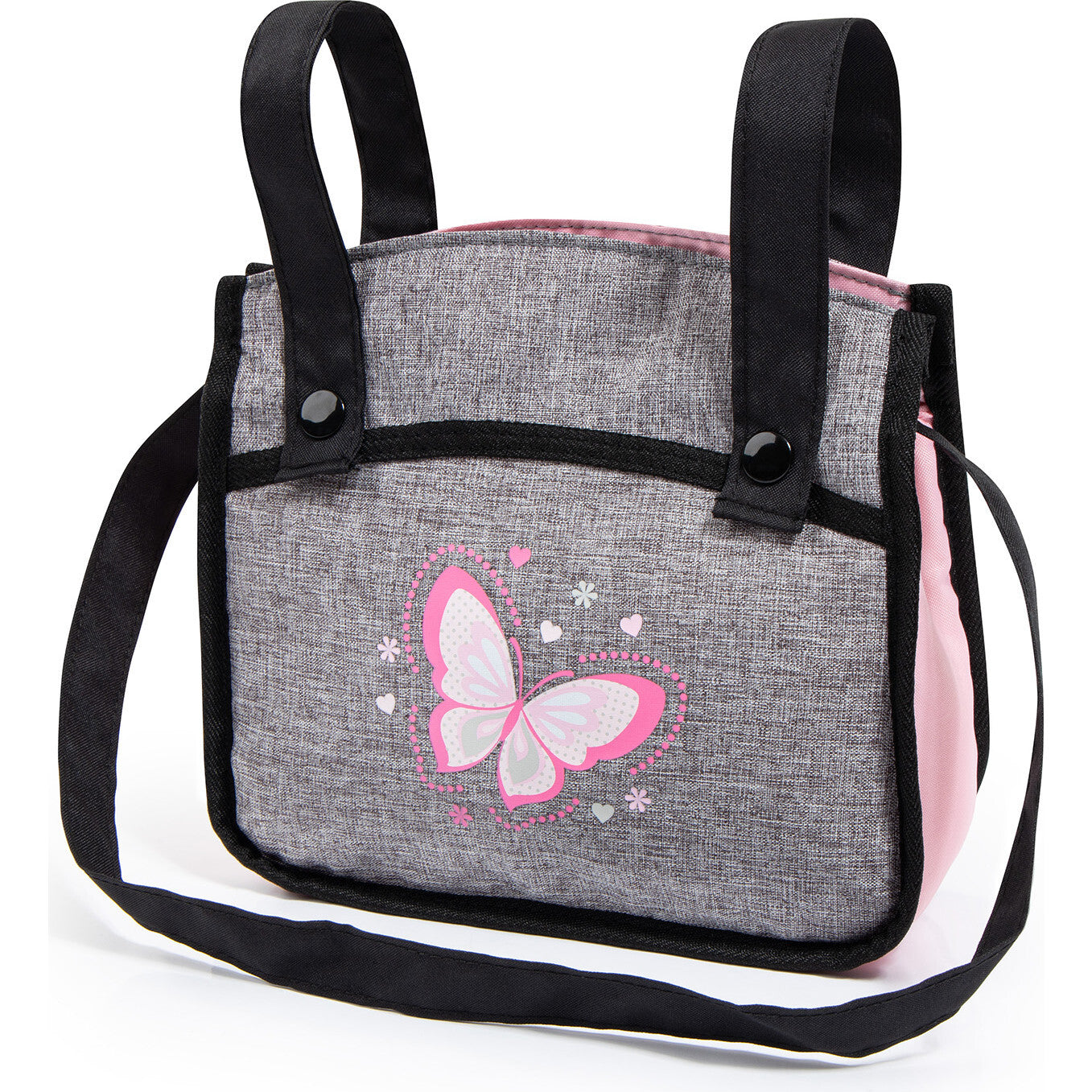Bayer Design Dolls: Pram Xeo - Grey & Pink