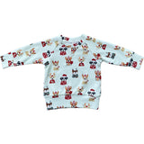 Raglan Sweatshirt Christmas Dogs