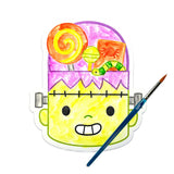 Playful Painters Easy Watercolor Painting Kit - Trick or Treat - 12 Cards 12 Palettes 1 Paintbrush