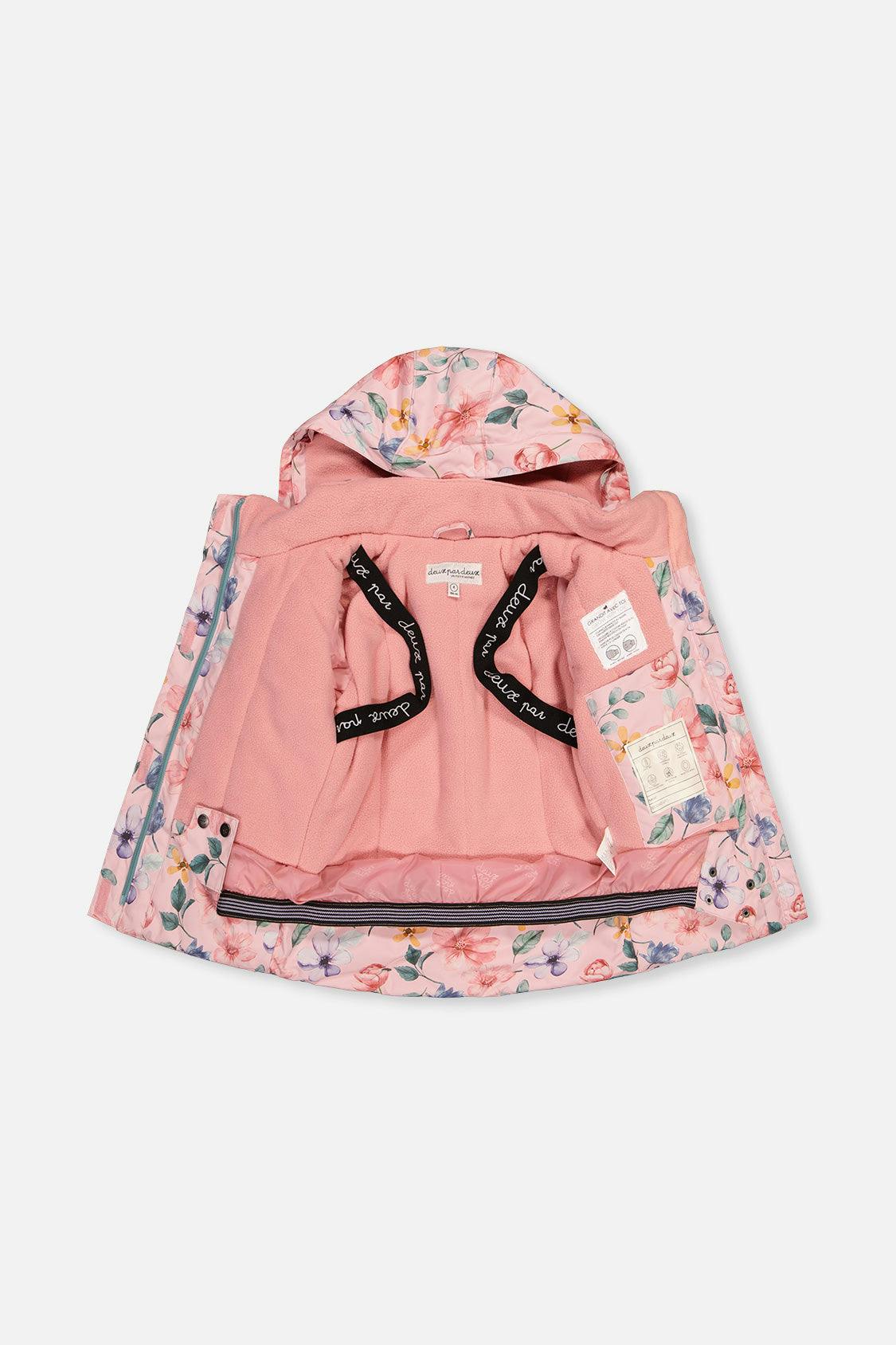Two Piece Play Snowsuit Pink Vintage Floral Print