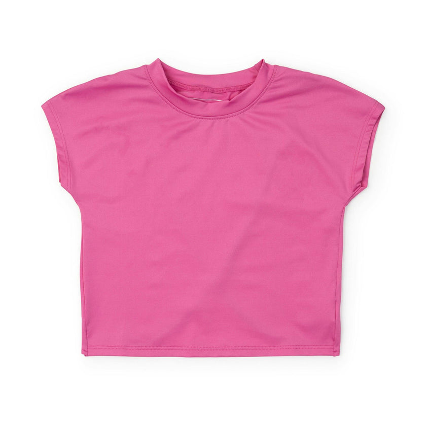 Sloane Girls' Short Sleeve Performance Top by LH Sport - Hot Pink
