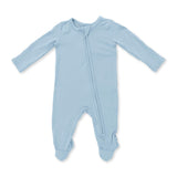 Solid Stone Blue - 2 Way Zipper Footie