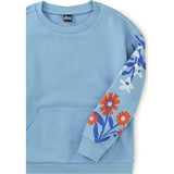Floral Print Long Sleeve Kanga Popover, Blue