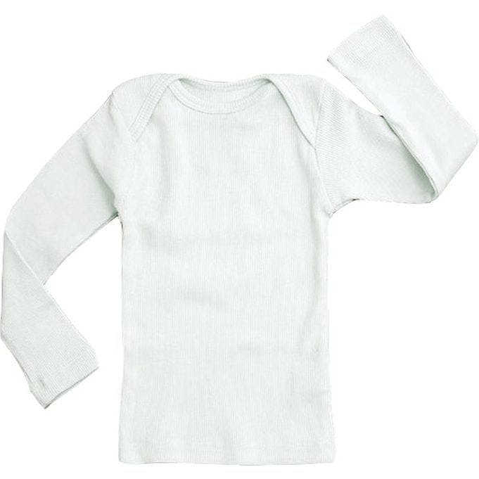 Rib Lap Shoulder Tee Long Sleeve Cloud