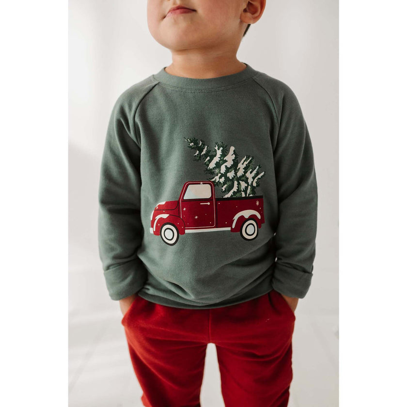 Raglan Sweatshirt Christmas Dogs