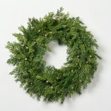 Seeding Real Touch Juniper Berry Faux Greenery Front Door Mantle Wreath 18"