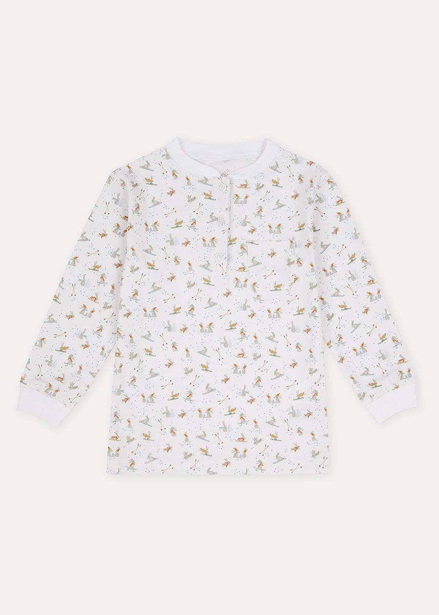 Kids Skiing Rabbits Pyjama