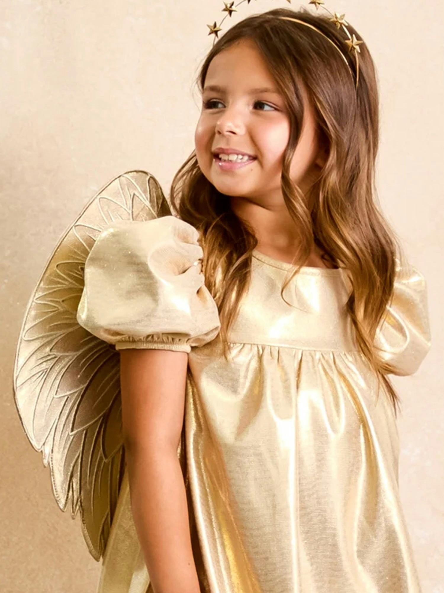 Gold Holiday Angel Wings for Kids