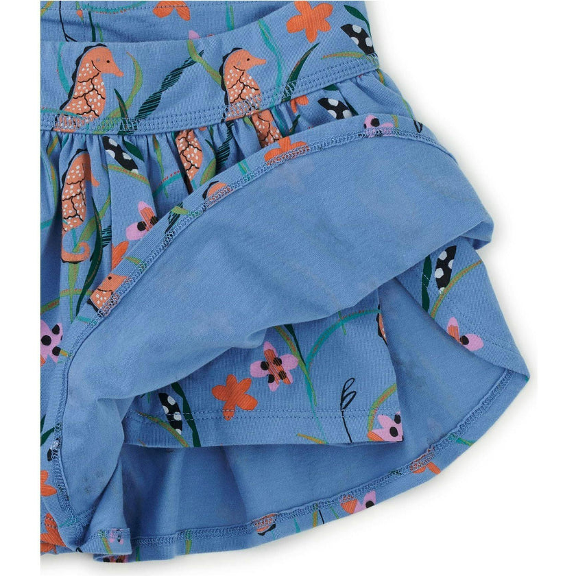 Sporty Petal Shorts, Blue