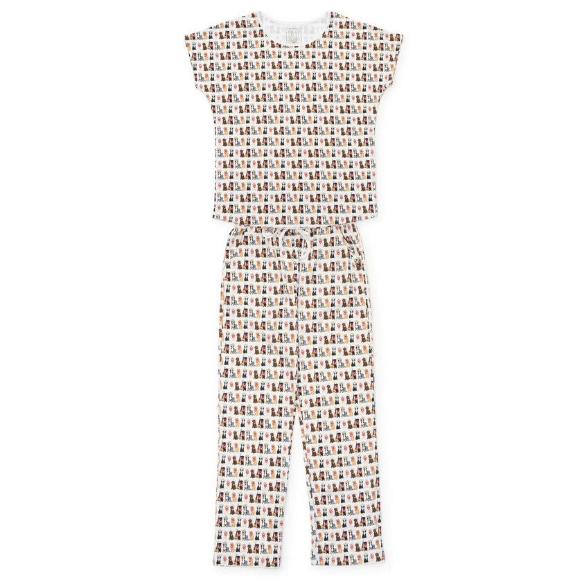 Marcia Women's Pima Cotton Pajama Pant Set - Western Pups