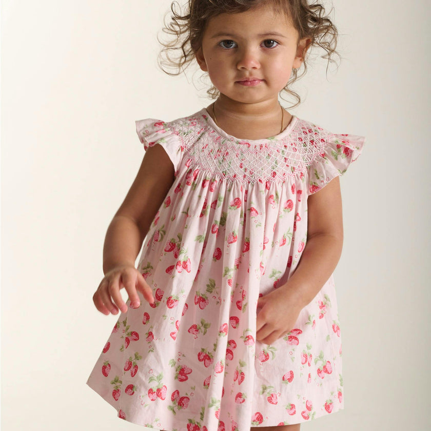 Hand-Smocked Baby Dress - Fresa
