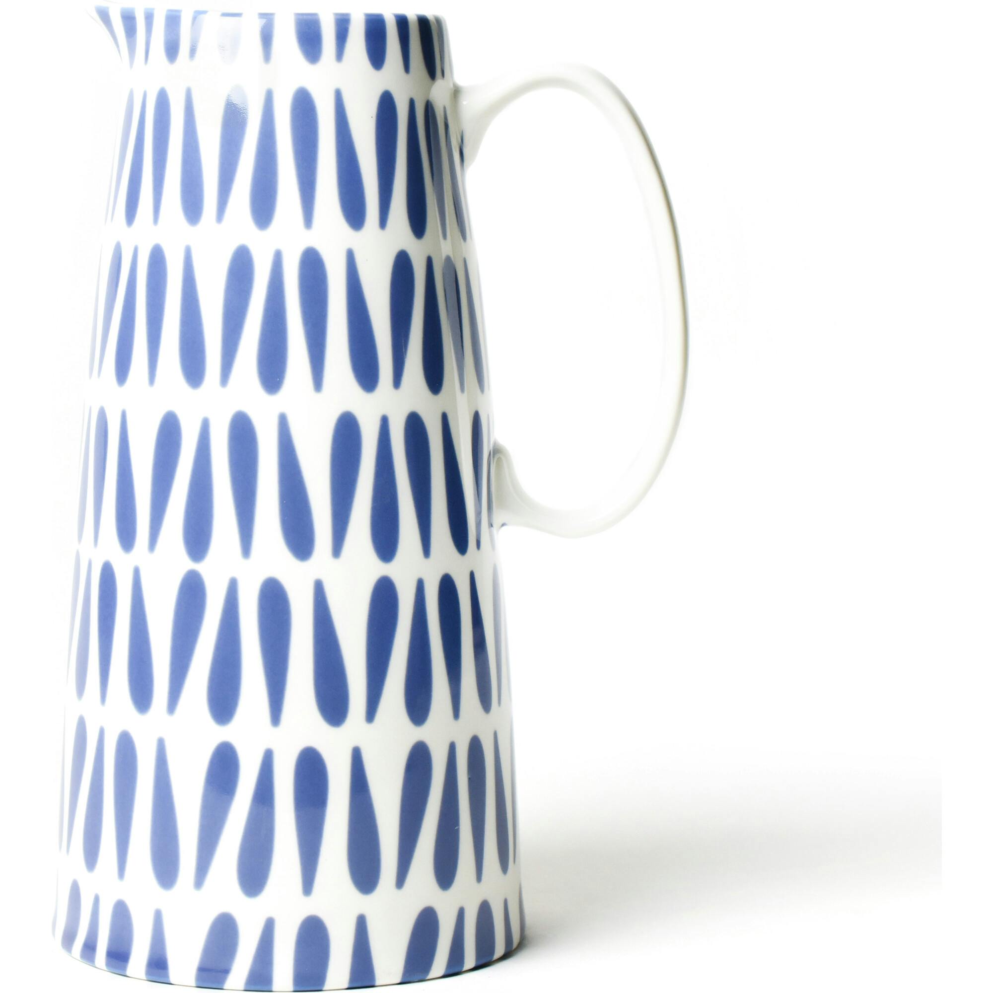 Iris Blue Drop Pedestal Pitcher