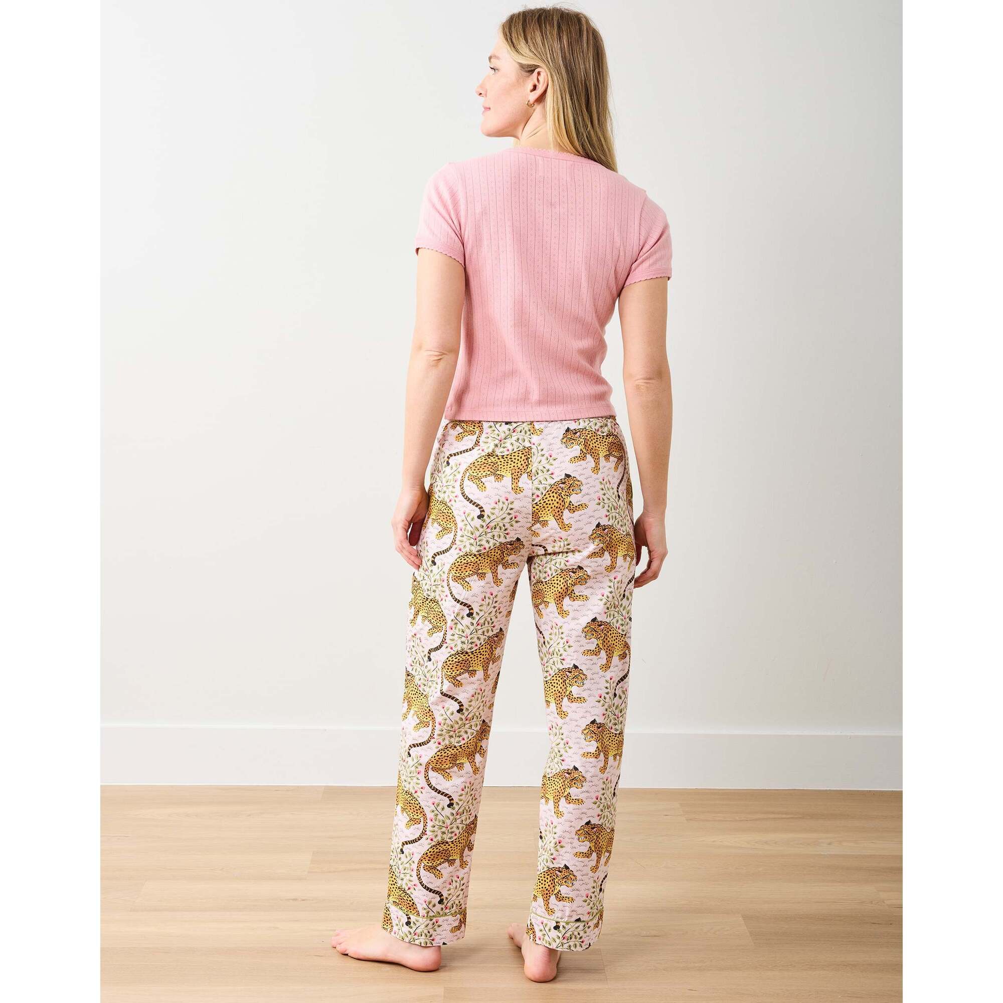 Pointelle Short Sleeve Tee, Pink