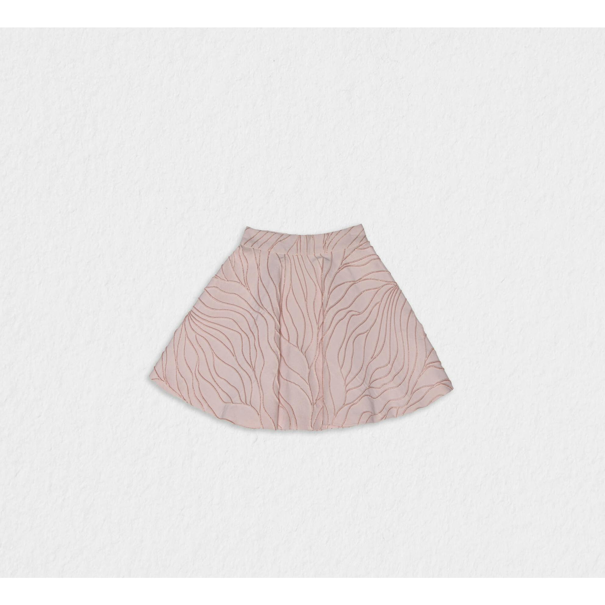 Felicia Girl Skirt, Pink Wavy Glitter