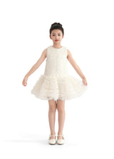 Cream Whispered Petal Mini Dress