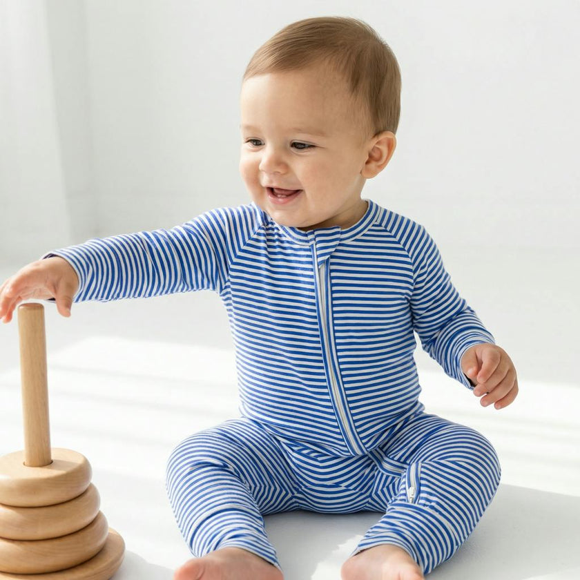 Cobalt Stripe Bamboo Sleeper