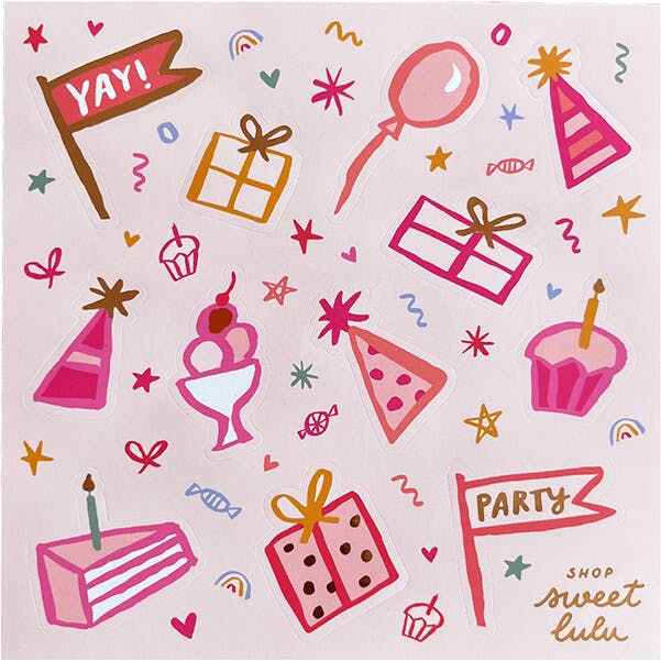 Sweet Celebrations Sticker Set - Pink