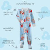 CRUZ Snug-fit Footed Baby Boys Pajamas
