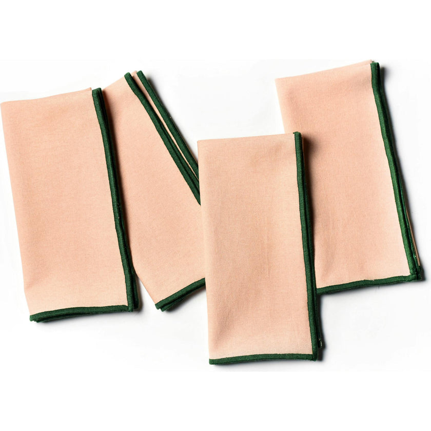 Color Block Blush and Pine Napkin