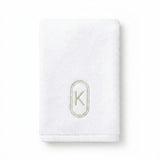 DH Oval Monogram Embroidered Fingertip Towel