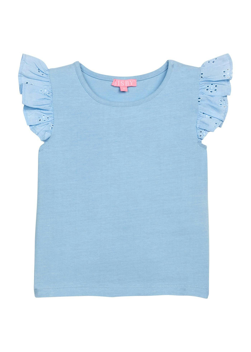 Eyelet Tank - Light Blue