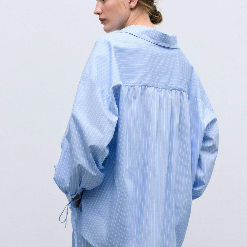 Aura Woman Shirt Vista Blue Stripes