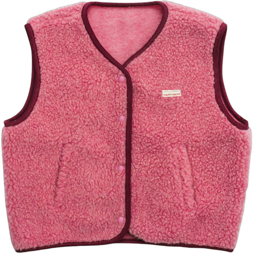 adult merino wool vest - dusty pink