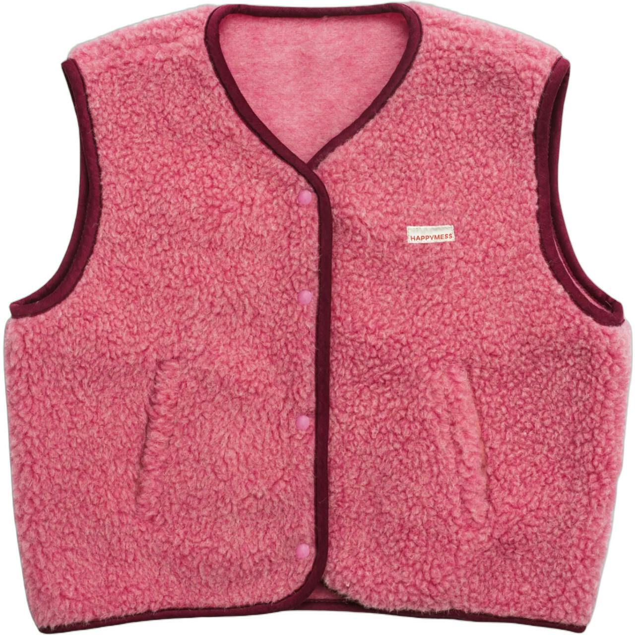 adult merino wool vest - dusty pink