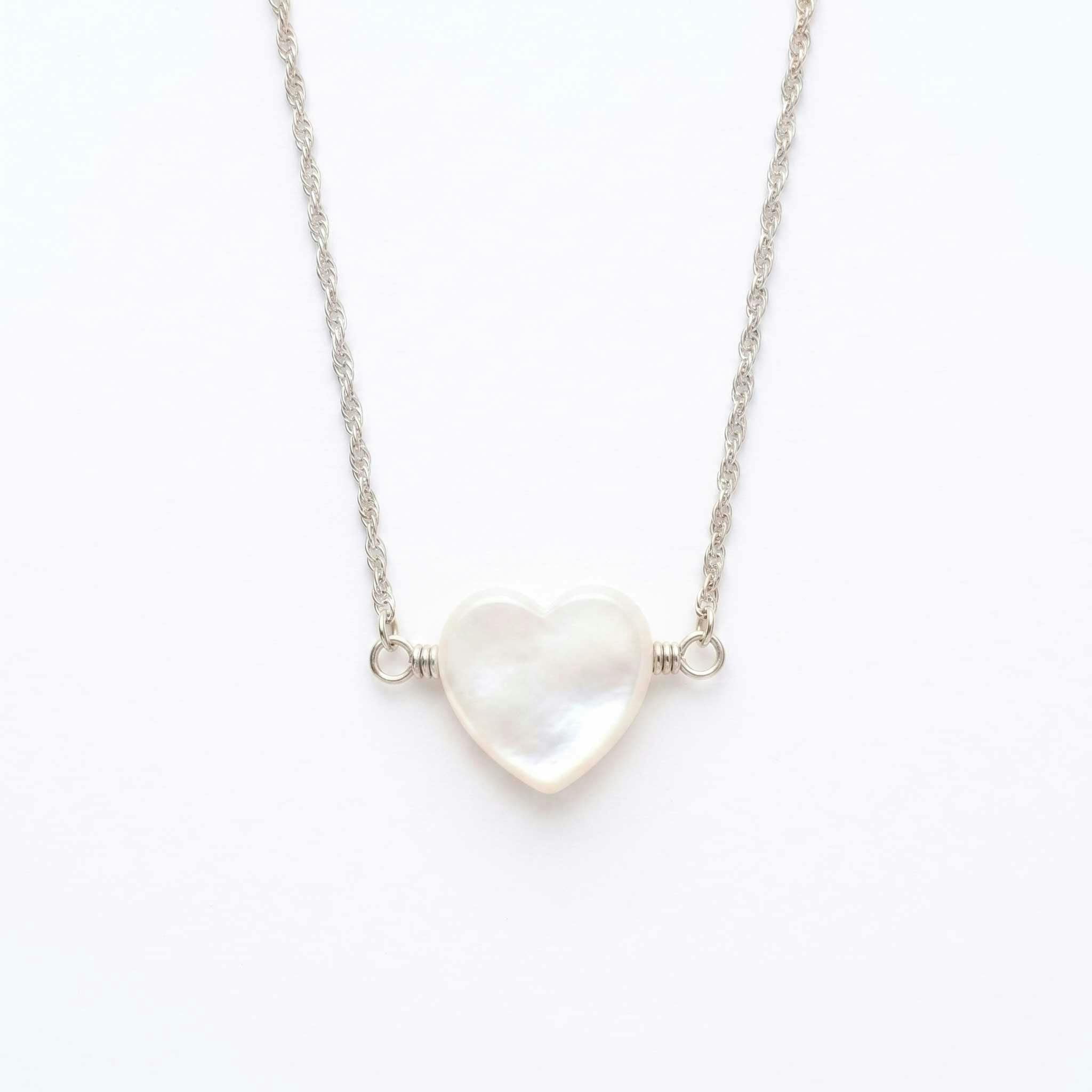 Mother of Pearl Heart Necklace