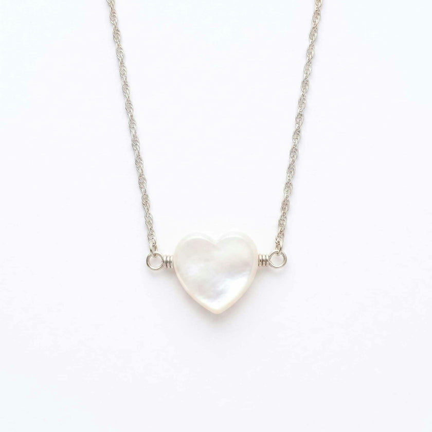 Mother of Pearl Heart Necklace