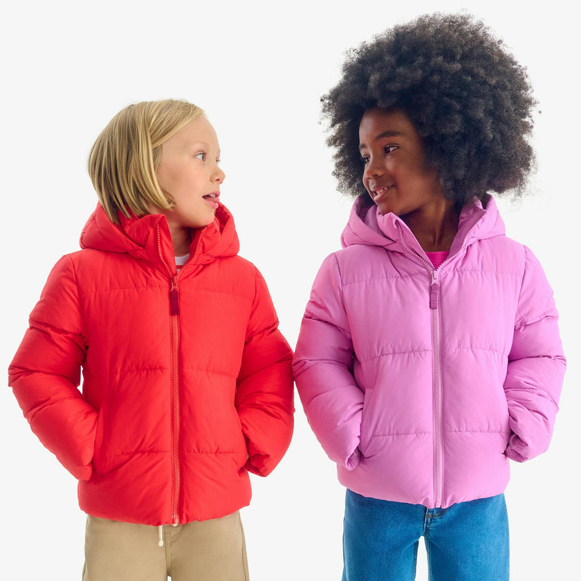 Kids fleece-lined puffer jacket