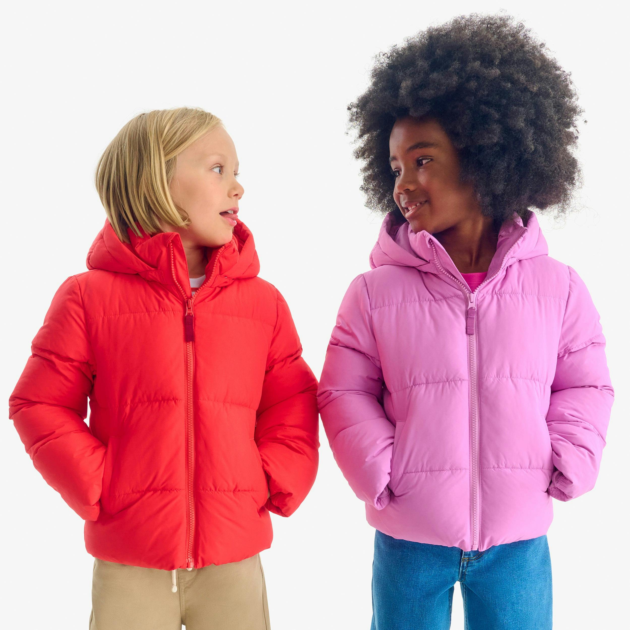 Kids fleece-lined puffer jacket