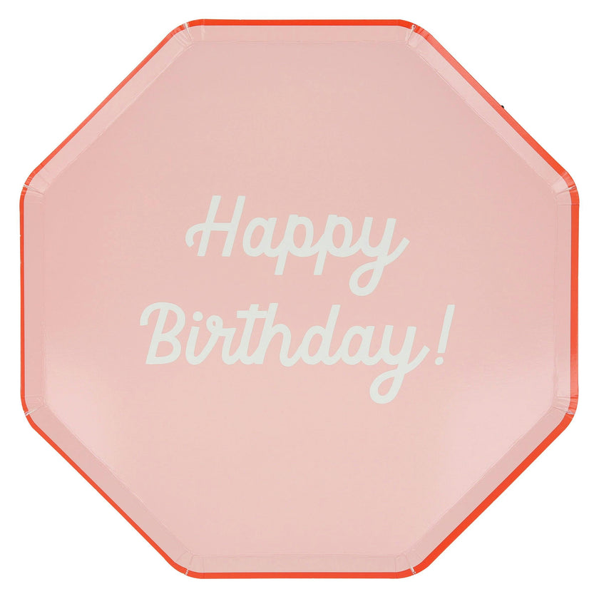Mixed Happy Birthday Dinner Plates
