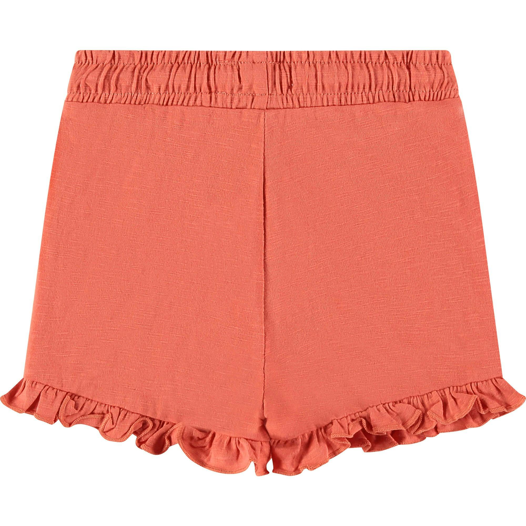 Baby Girl Ruffed Bottom Drawstring Shorts