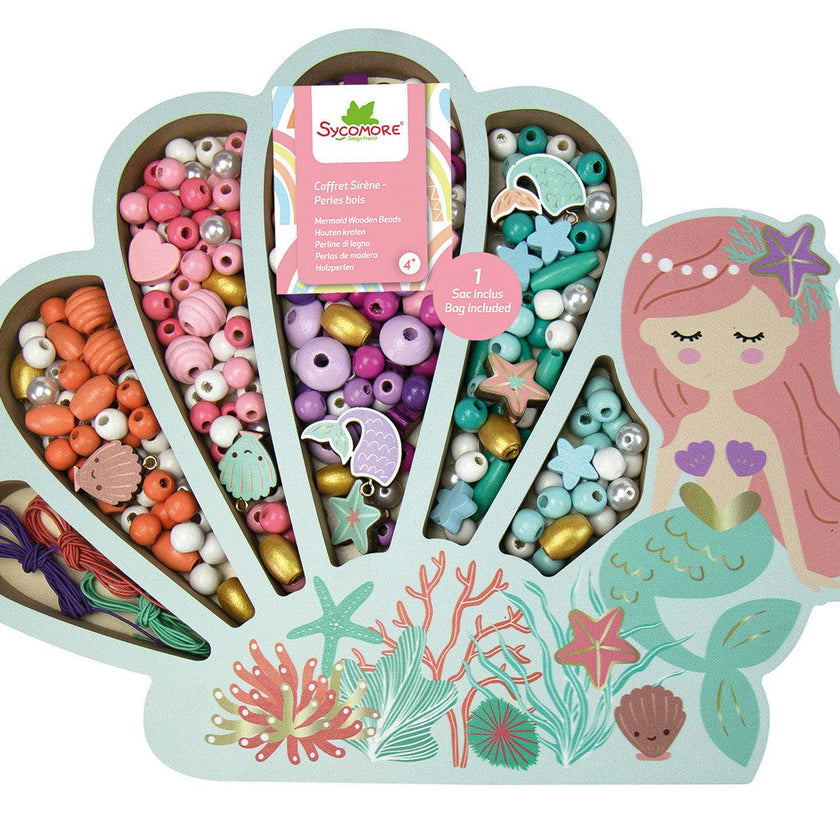 Les Perles -Mermaid Wooden Beads - 4y+