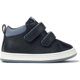Kids Runner Leather Sneakers, Navy
