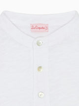 White Marco Boy Long Sleeve Polo Shirt