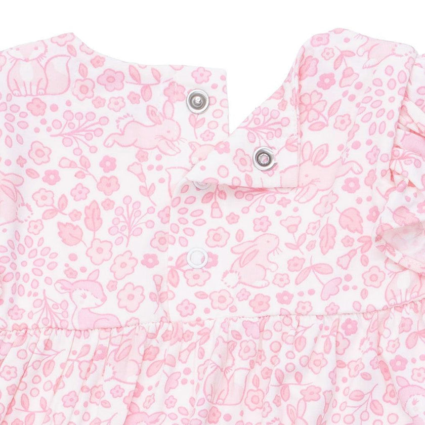 Baby Woodland - Ruffle Sleeve Snap Romper