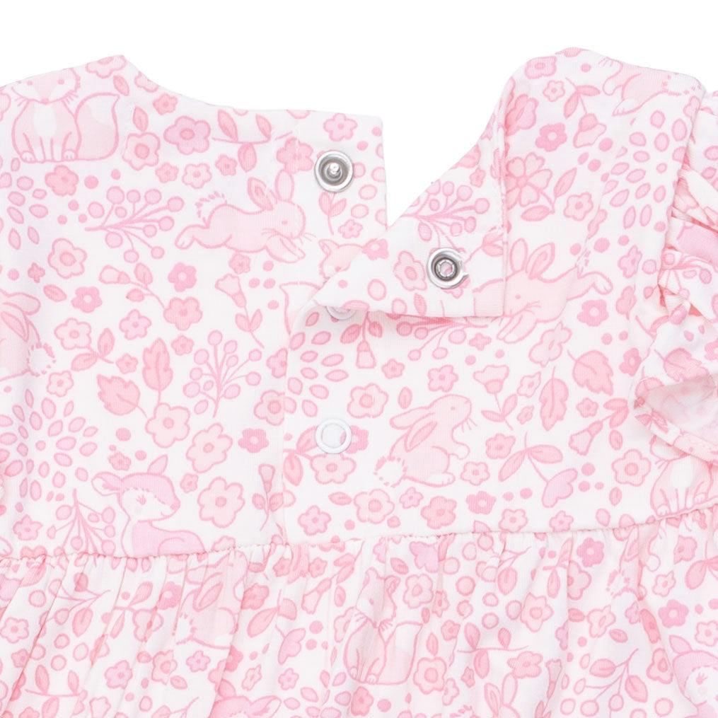 Baby Woodland - Ruffle Sleeve Snap Romper