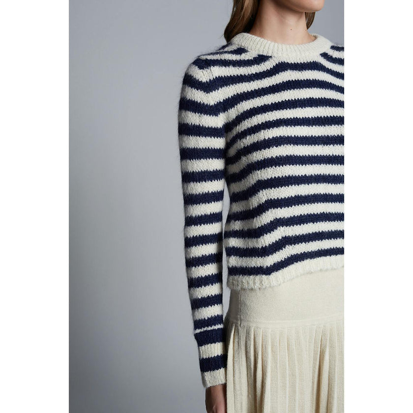 AVA STRIPE SWEATER | IVORY + NAVY