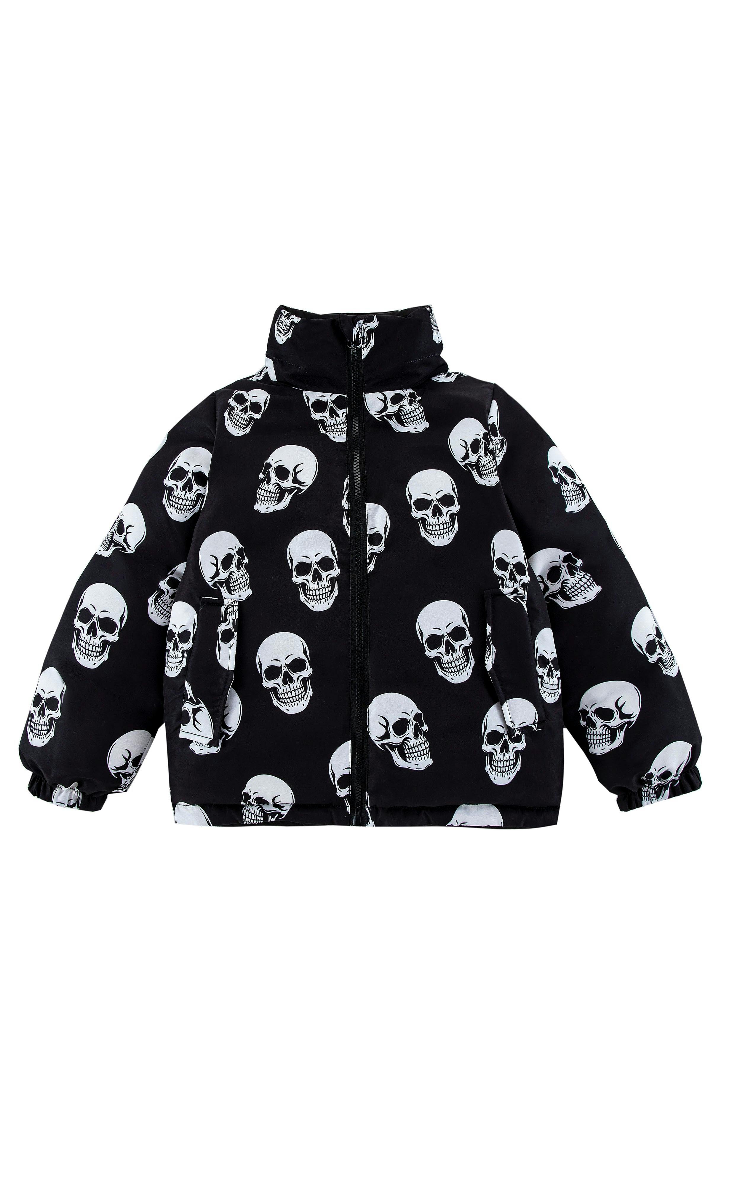 Charlie Heavy Weight Down Puffer Coat, Skulls