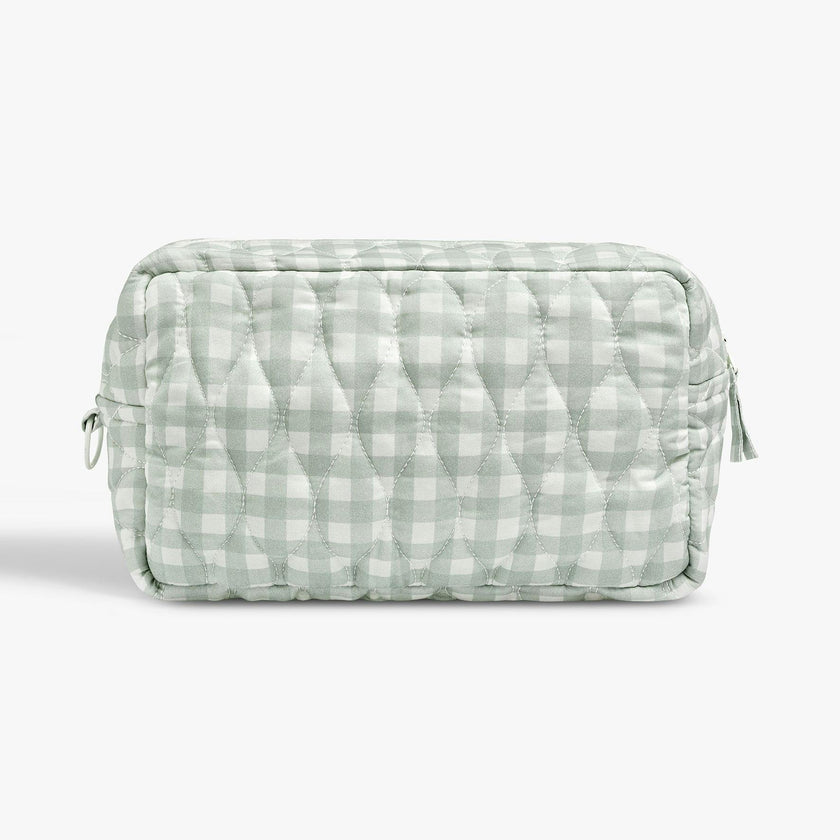 Toiletry Pouch - Green Gingham