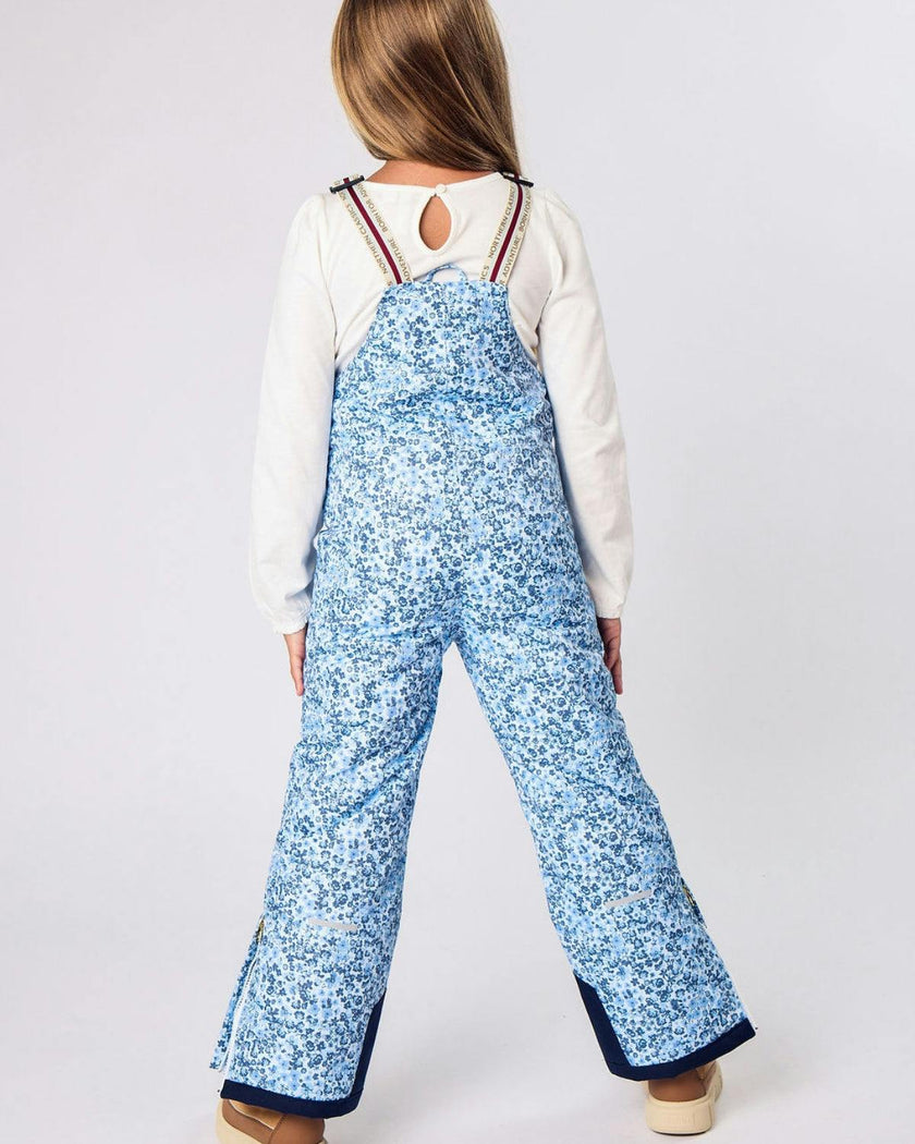 Kids Snow Pant in Blue Ditsy Floral