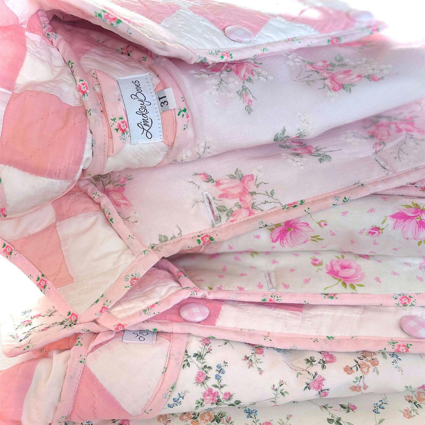 2T Vintage Quilt Jacket - Pink Ditsy Florals