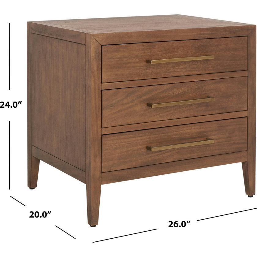 Ariella 3 Drawer Nightstand