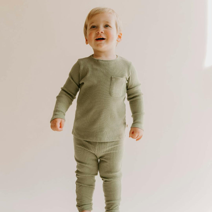 Organic Cotton Rib Two-Piece Set