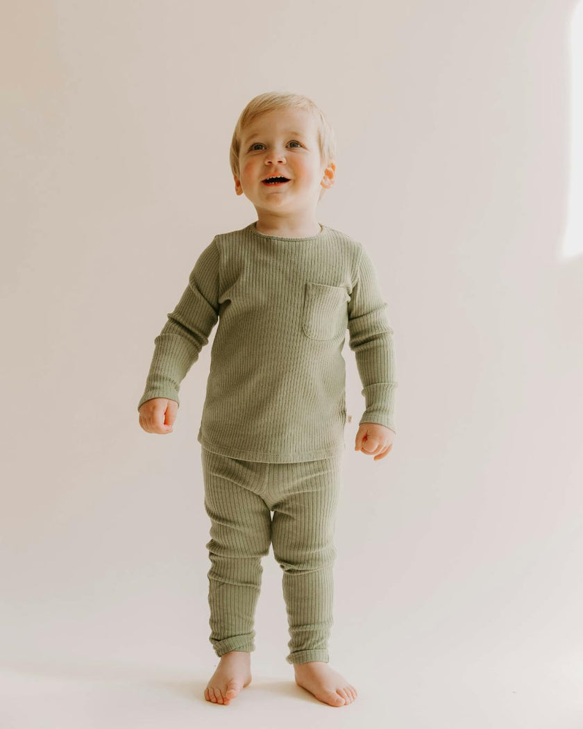 Organic Cotton Rib Two-Piece Set