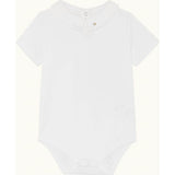 Aubrey Race Car Embroidered Collar Short Sleeve Onesie